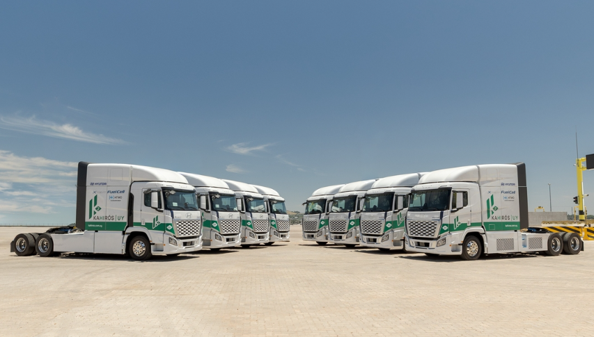 現代汽車向烏拉圭環保物流項目提供8輛氫燃料卡車